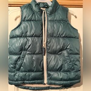 Old Navy Kids Quilted Vest - Hunter Green w/ tan lining
